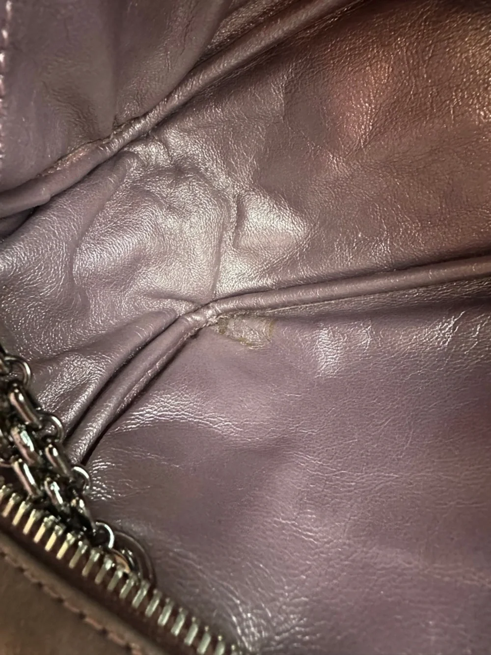 Quilted Chanel Metallic Pink Chain Mini Shoulder Bag